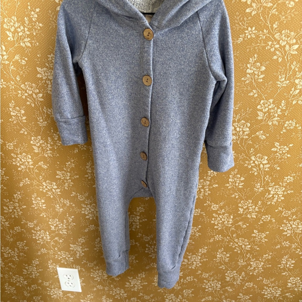 Childhoods Clothing blue hooded romper